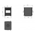 Ecosy+ Hampton 5 Double Sided, Defra Approved - Eco Design Approved - Wood Burning Stove Ecosy+ Hampton 5 Double Sided, Defra Approved - Eco Design Approved - Wood Burning Stove